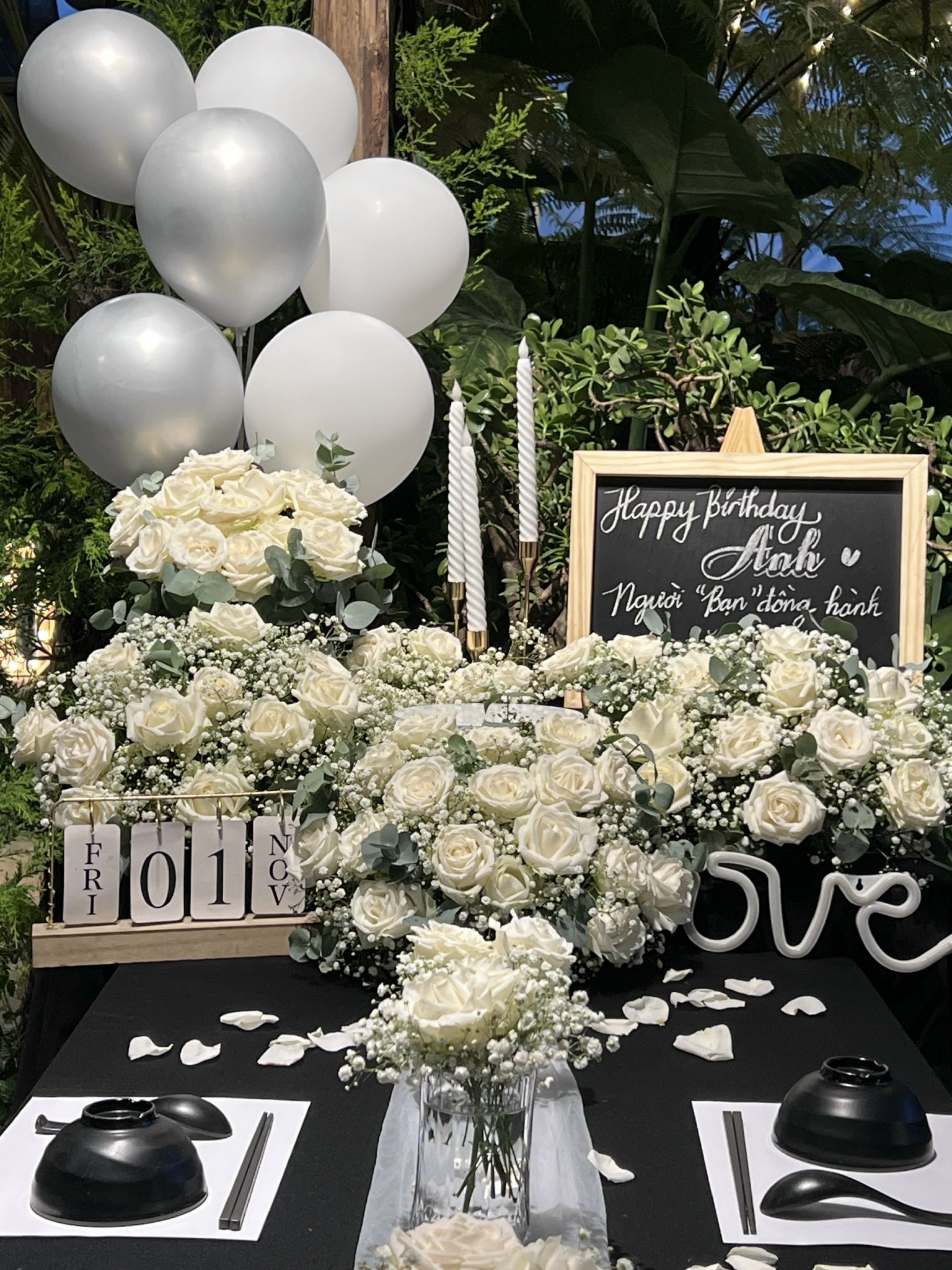 mẫu decor sinh nhật người yêu đẹp tại tụt